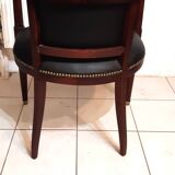 fauteuil de bureau style Louis XVI, acajou ,fin XIXè restauré à neuf