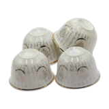 Set of 4 old cups fatma hand