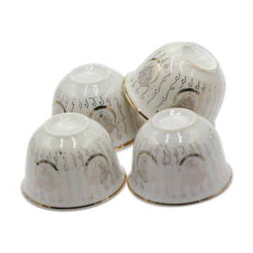 Set of 4 old cups fatma hand