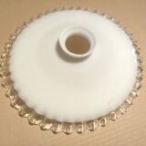 Serrated opaline lampshade cup