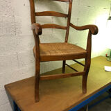Fauteuil paillé ancien