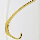 Up to four mid-century brass wall hooks by Herta Baller, Austria, 1950s.