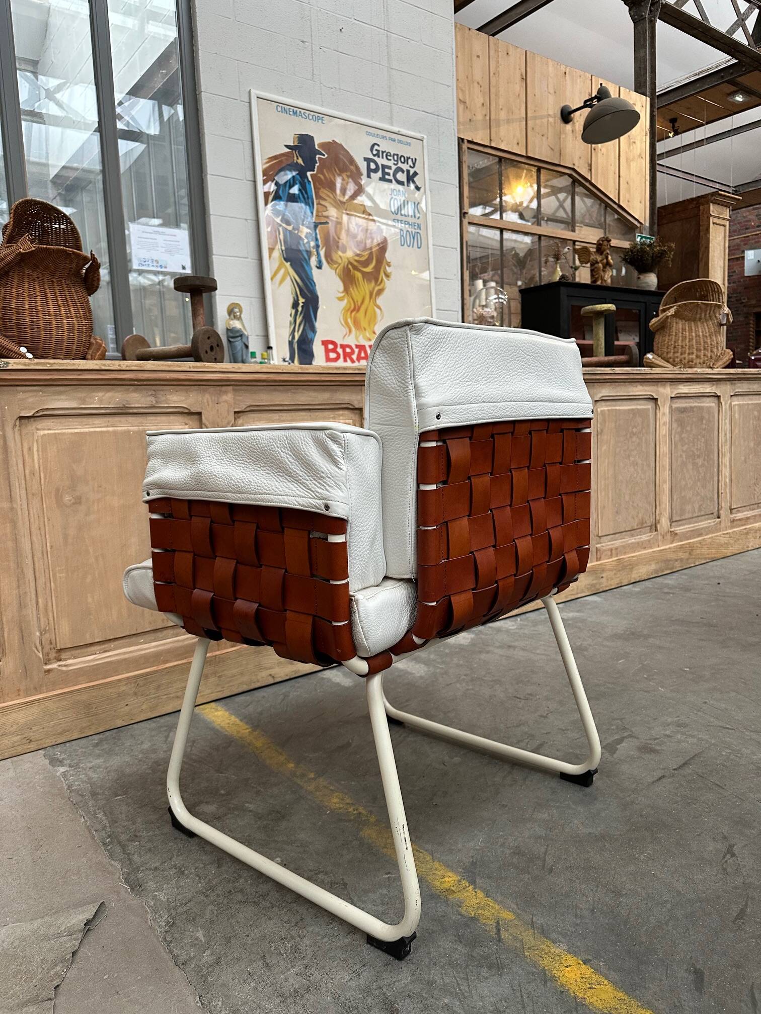 80s leather armchair