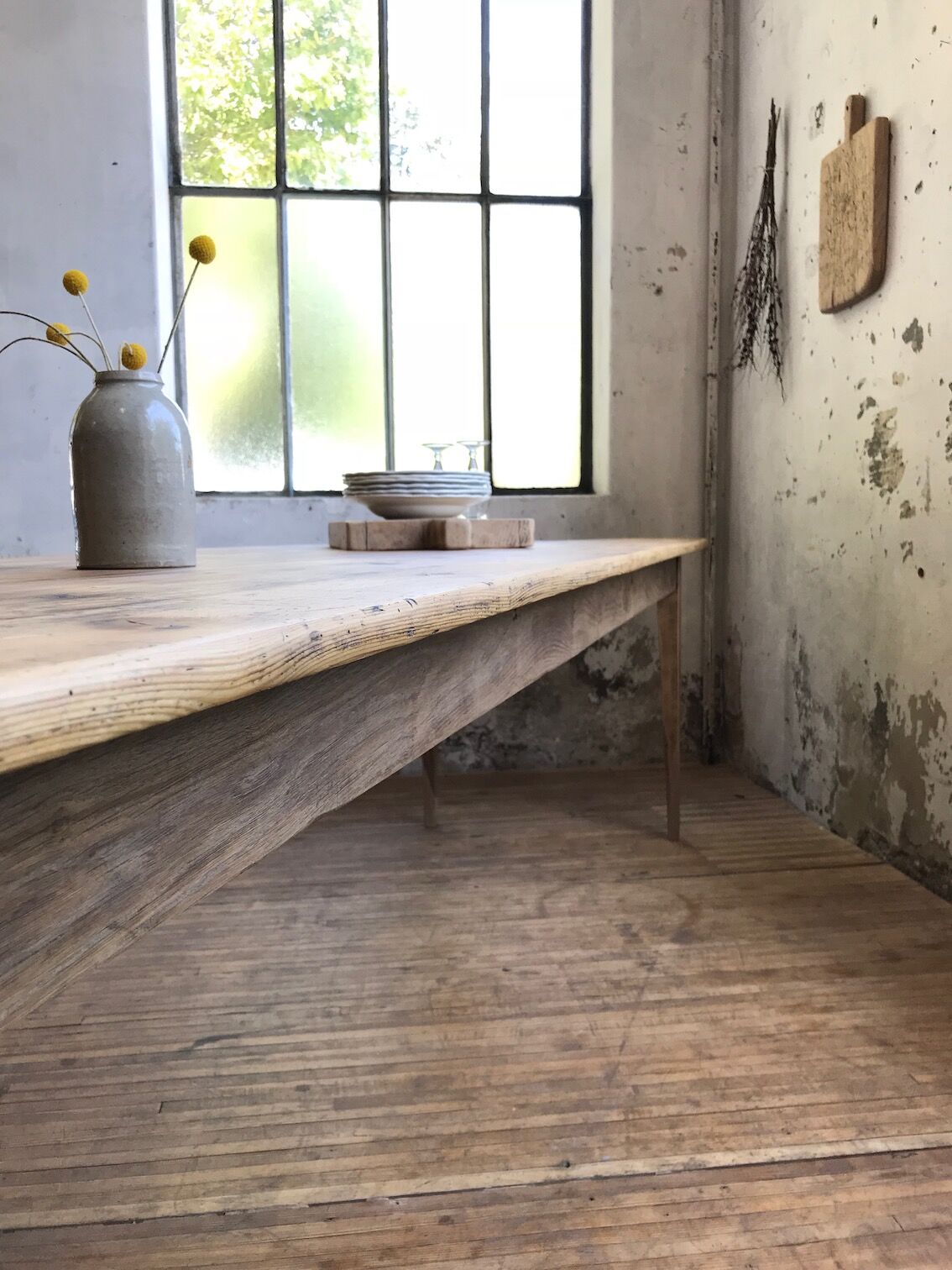 Vintage pine farm table