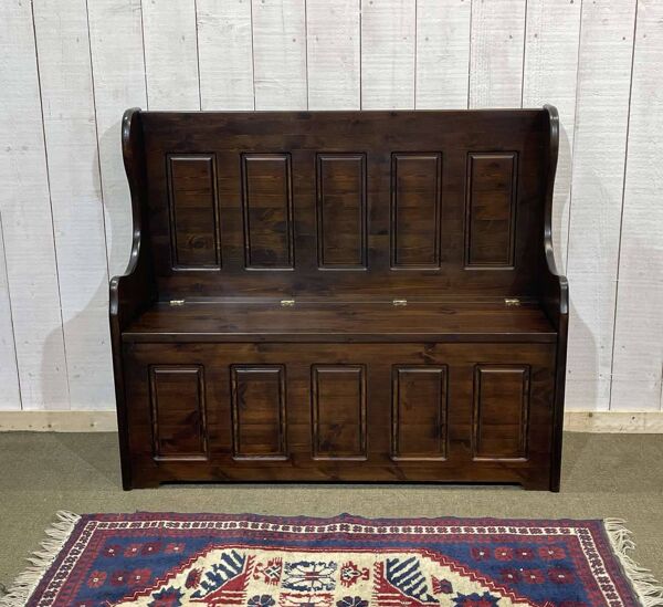 Banc coffre anglais en sapin moderne