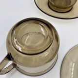 Arcopal smoked glass set