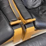 Swedish Kroken Lounge Chairs & Ottoman by Åke Fribyter for Nelo, 1970s