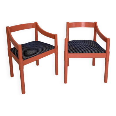 Chaises Carimate par Vico Magistretti pour Cassina, Italie, 1960, ensemble de 2