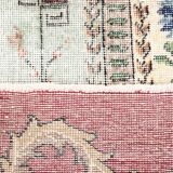 7x11 Rug For Living Room Red Green Bordered Vintage Area Rug, 215x335Cm