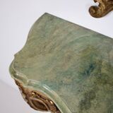 Wall console & its beaded mirror.
