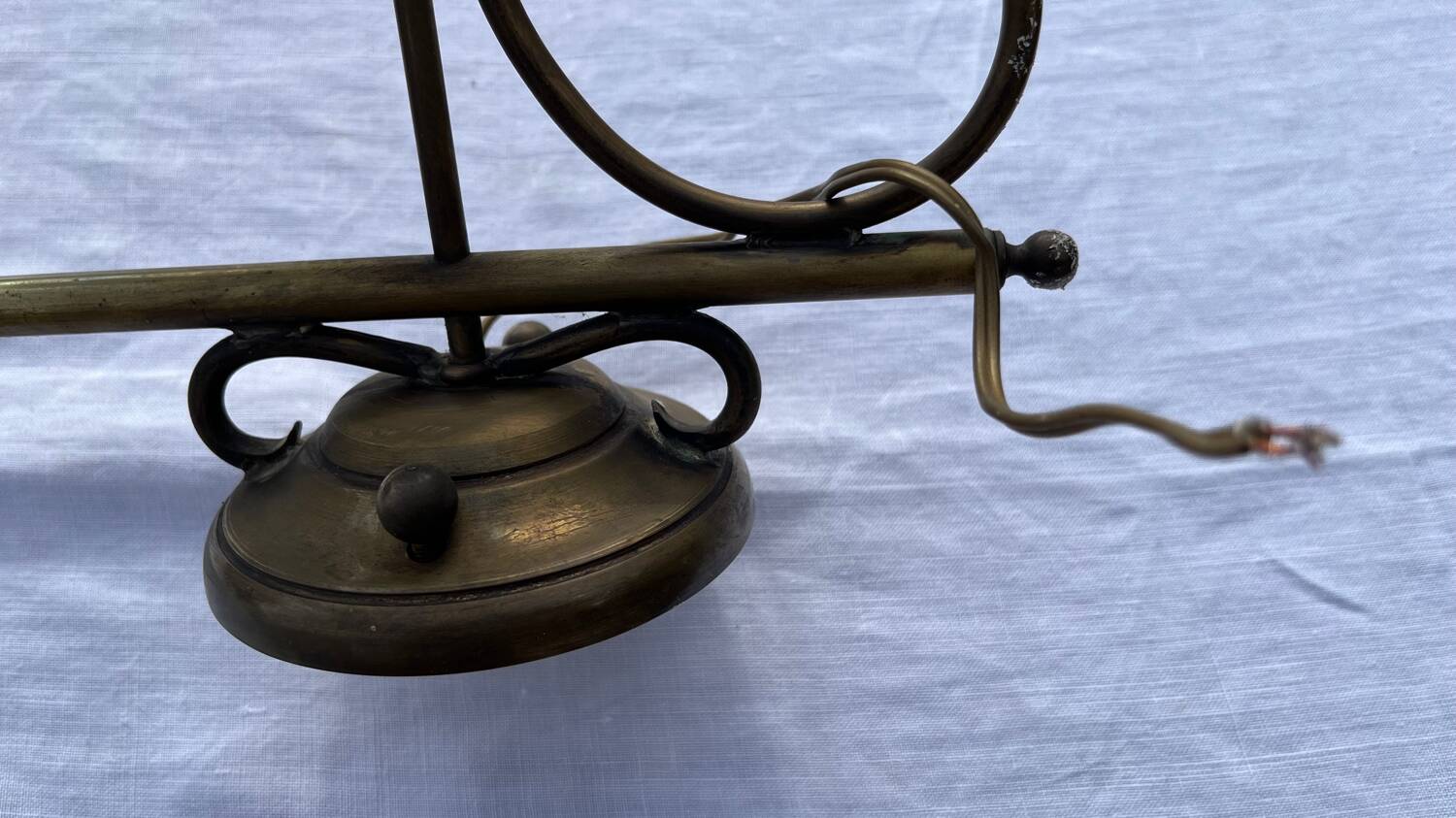 Vintage kerosene lamp copper wall light