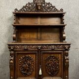 Important Saint Hubert buffet of Renaissance style hunting lodge