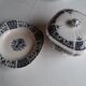 Gien Ibis blue square earthenware dish