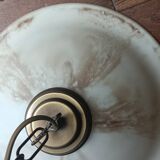Art Deco style pendant light in marbled glass