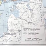 Old map Scandinavia Norway Sweden Finland 43x43cm from 1950