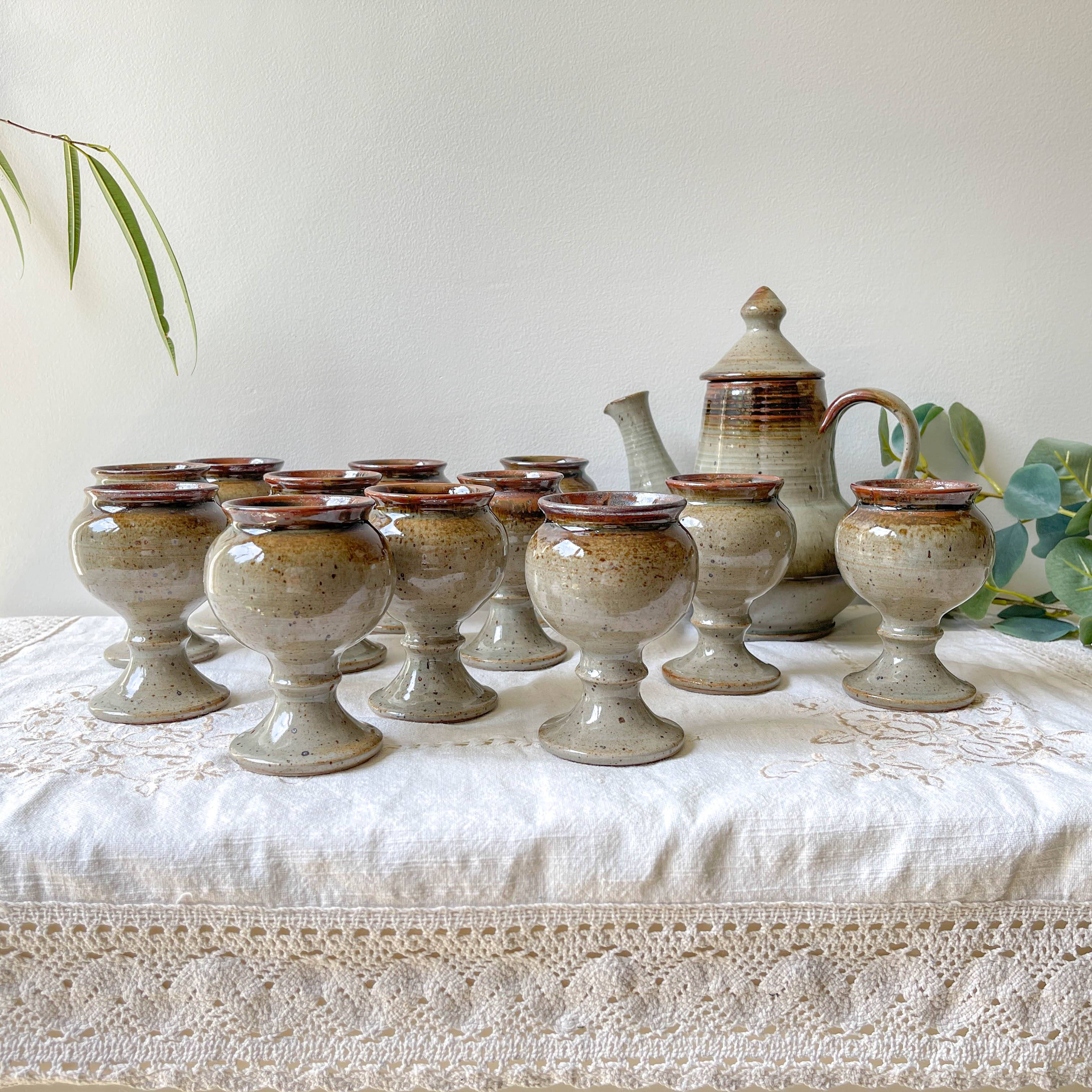 Vintage C. Dangon Salins coffee set from the 1950s