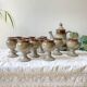Vintage C. Dangon Salins coffee set from the 1950s