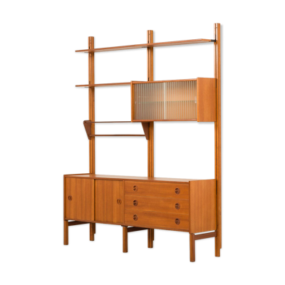 Un meuble mural autoportant scandinave par Sven Andersen, Norvège, années 1960.