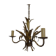Wheat cob chandelier of the Masca House, gilded aged, 3 fires, 70s/80s