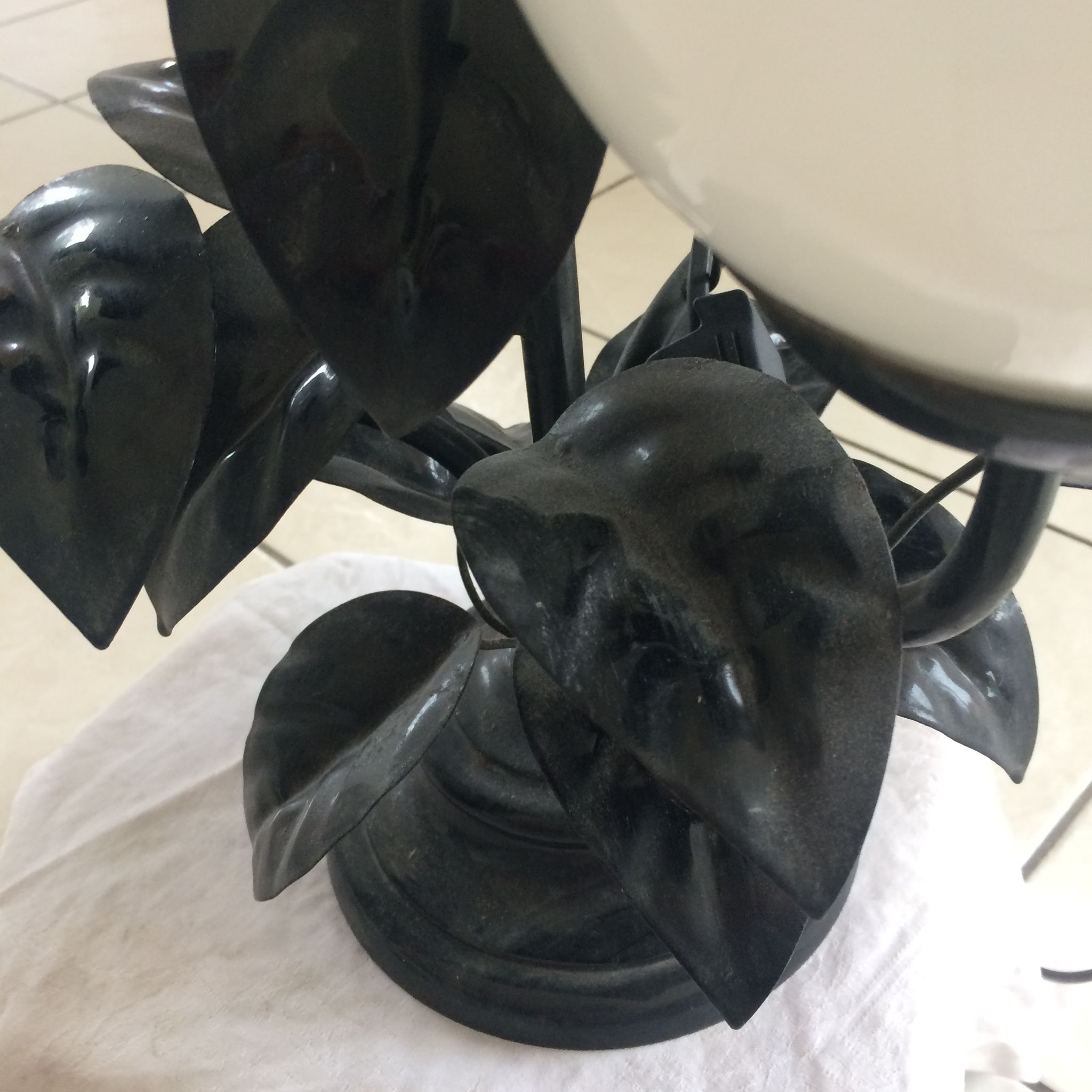 Table lamp in metal 1970s