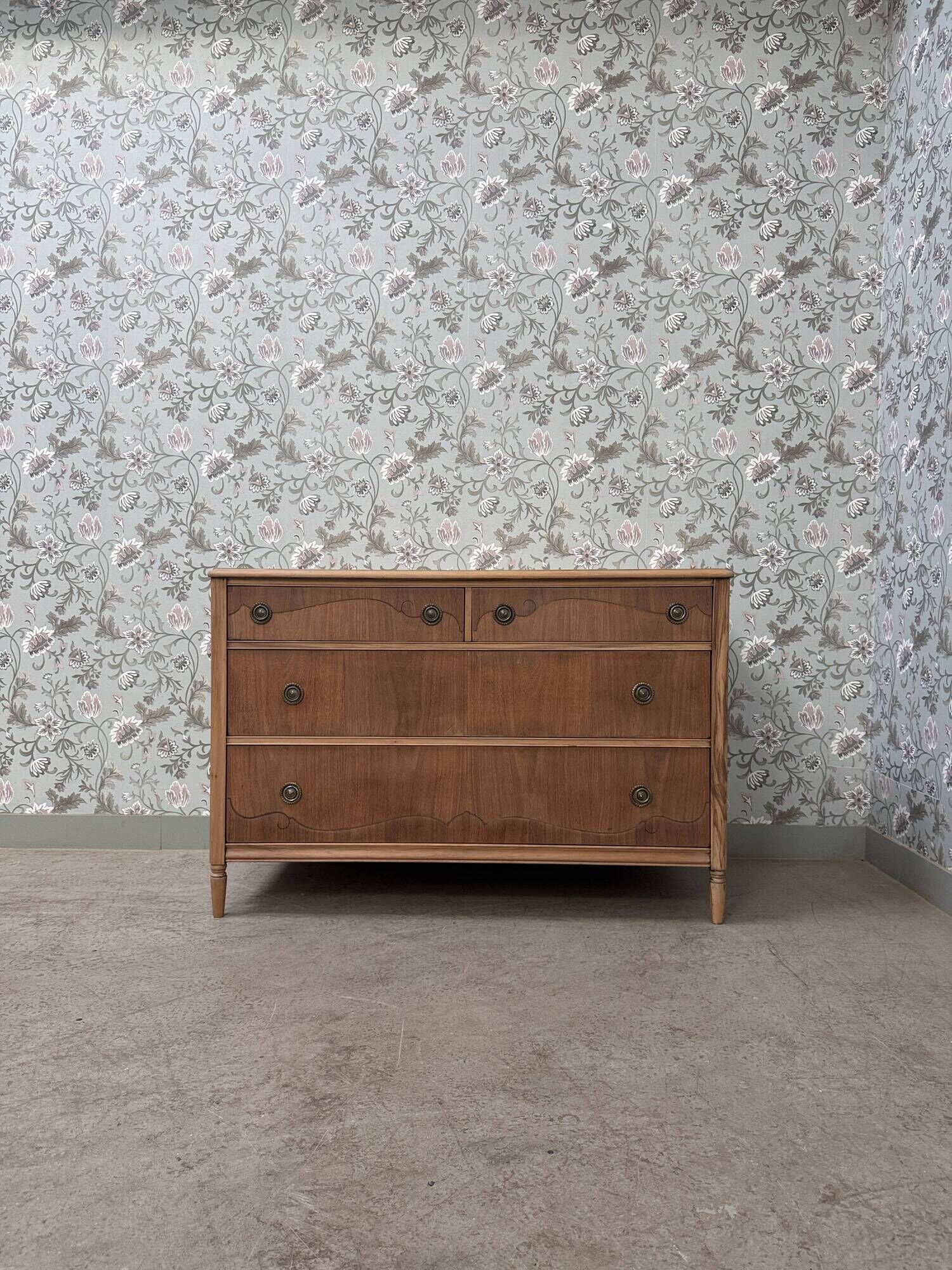 Large Art Deco chest of drawers in mahogany and ash (renovated)