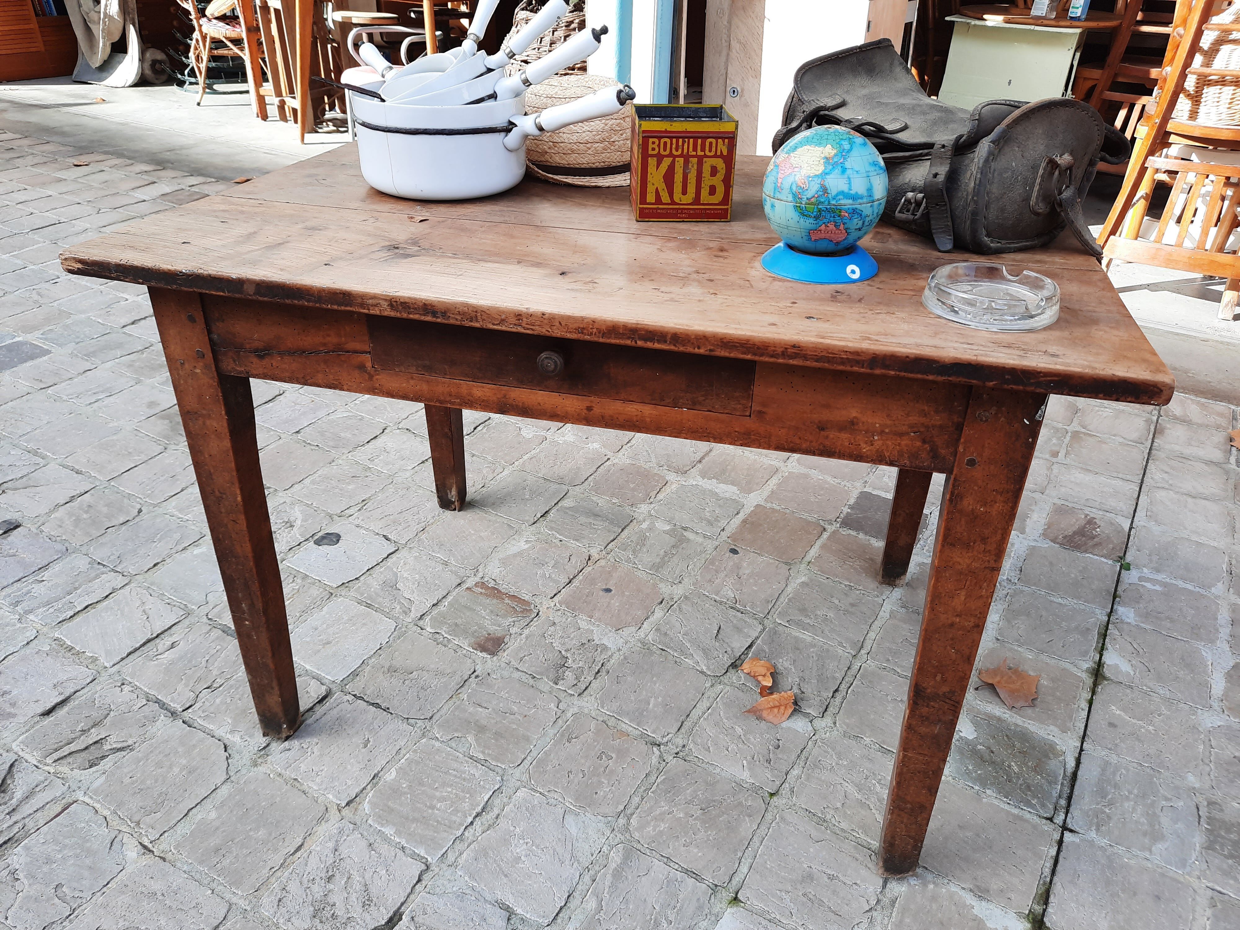 Vintage old farm table
