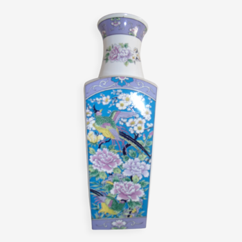 Vase vintage japonais decor de paon