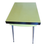 Vintage table in yellow formica