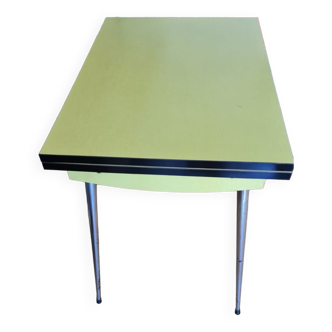 Vintage table in yellow formica