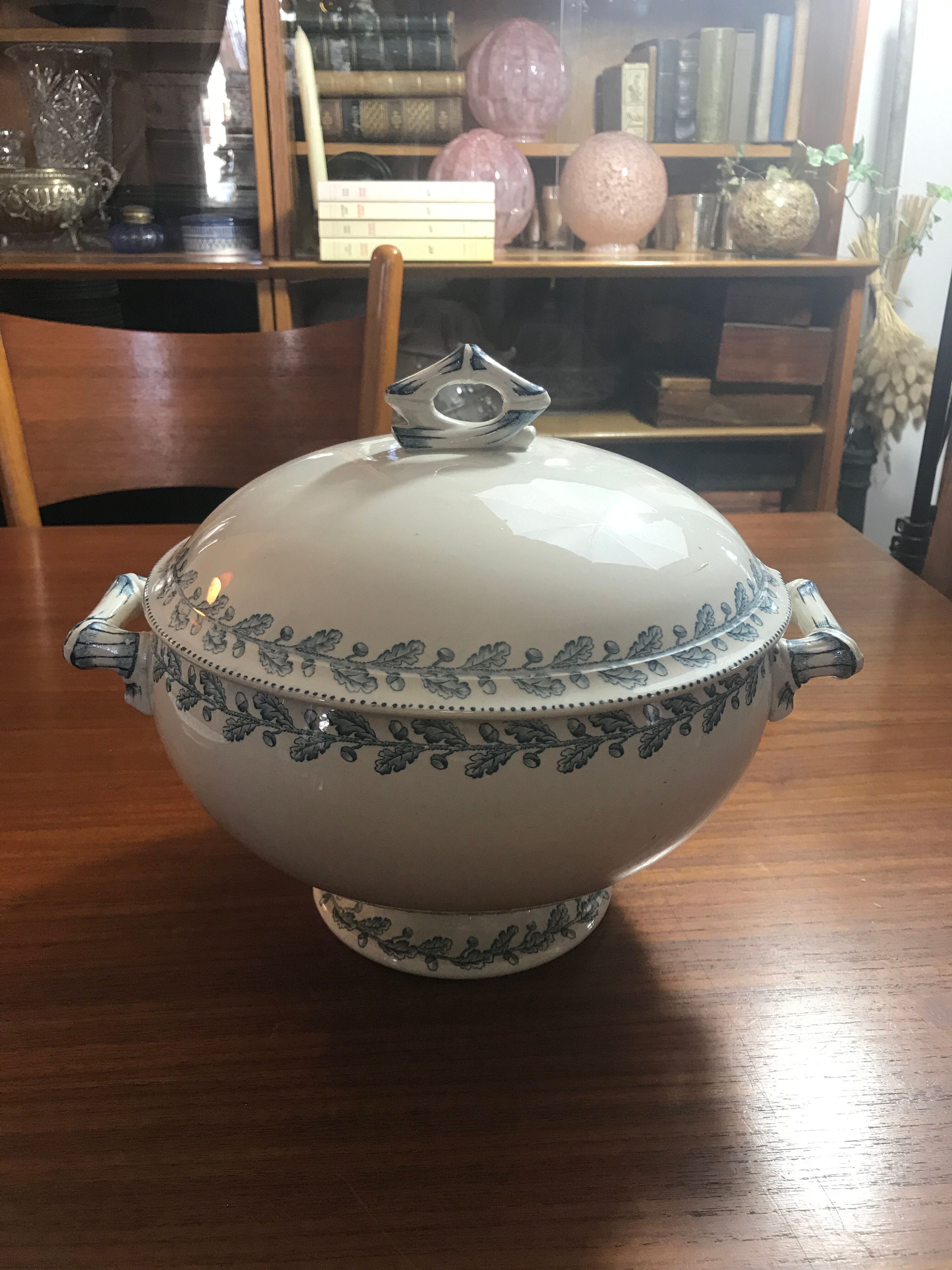 Soupière in Fer Land Sarreguemines early 20th century