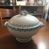 Soupière in Fer Land Sarreguemines early 20th century