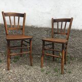 Pair of bistro chairs made of beech wood