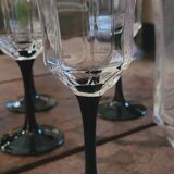 Set of 9 80's stemmed glasses