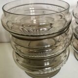 Champagne cups of smoked glass