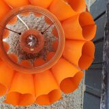 Suspension lamp by Lars Schioler butterfly model Hoyrup Light plastic editor orange 1968