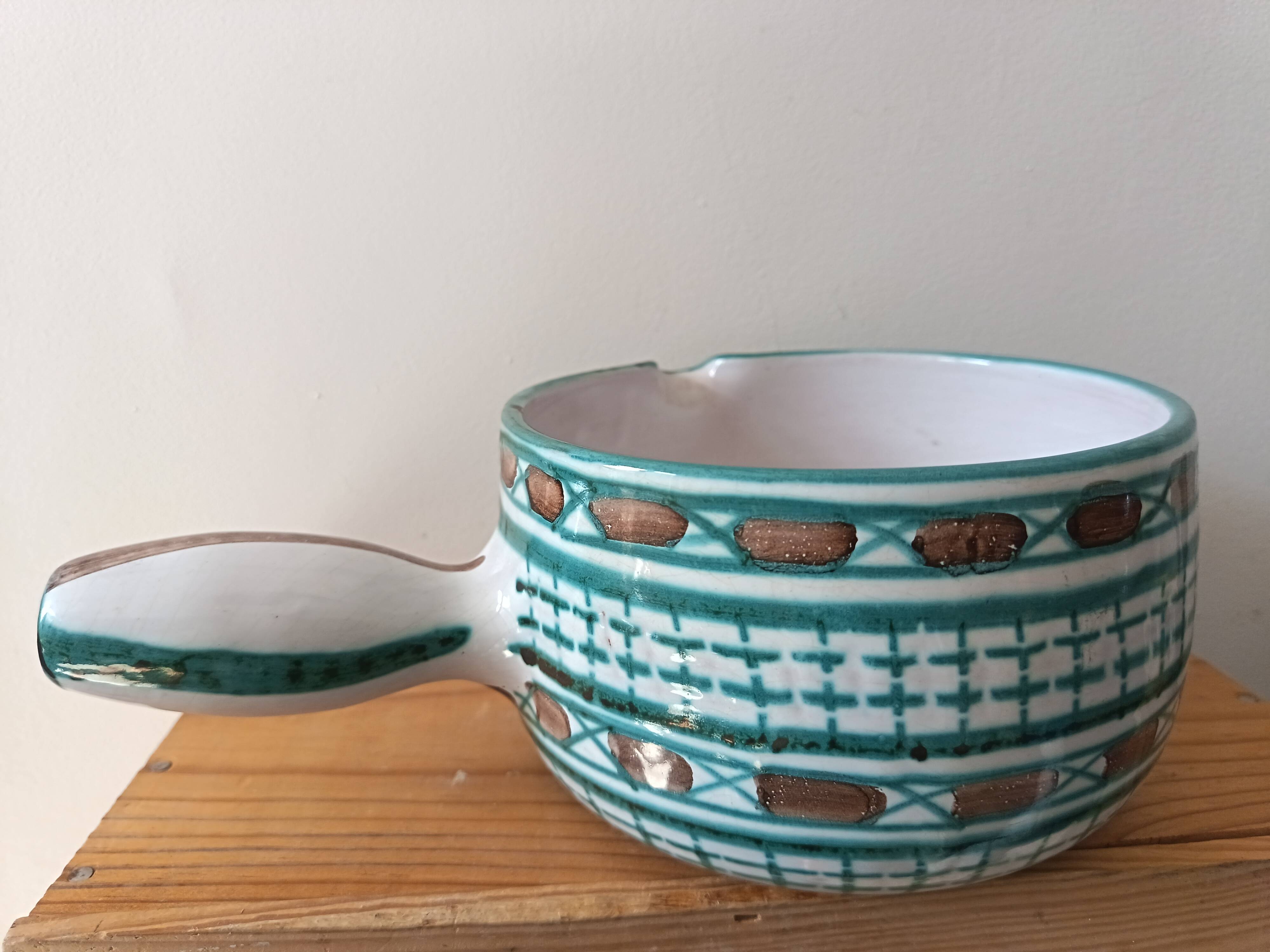 Ceramic pan by Robert Picaut in Vallauris