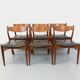 6 vintage Danish Scandinavian chairs by Aerthoj Jensen & Molholm in teak.
