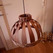 Scandinavian wooden slat suspension