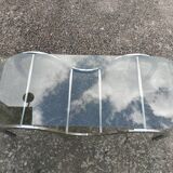 Coffee table metal glass years 70/80