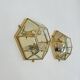 Set of 2 hexagonal wall lamps by Sothis, Italy 1980s