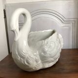 Vintage ceramic swan pot cover