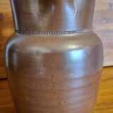 Large vintage brown stoneware pitcher 2L