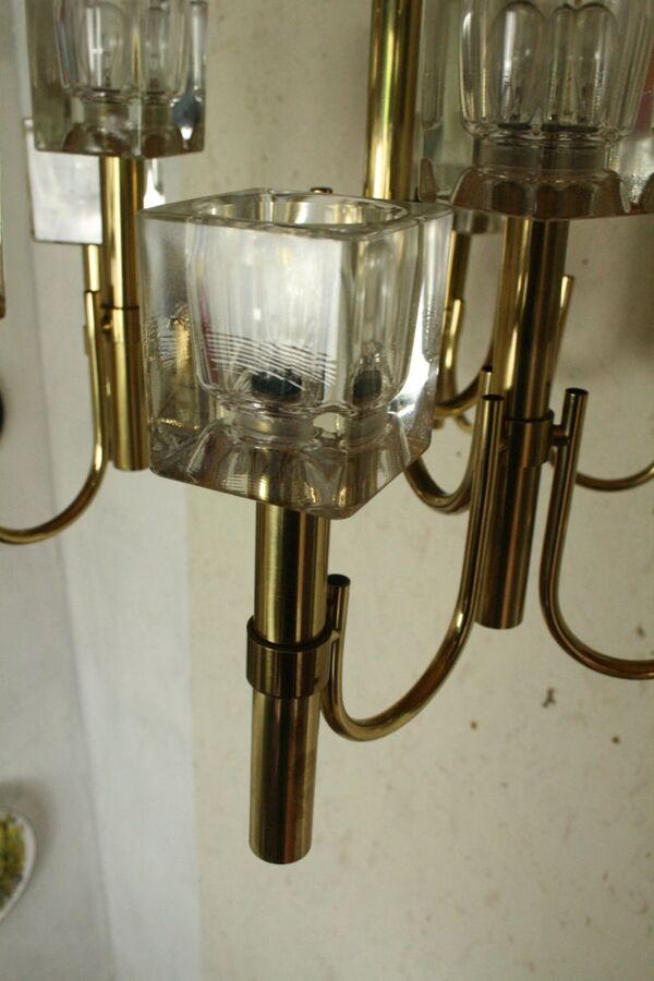 lustre moderne de cube de glace du milieu du siècle