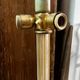 Barovier & Toso tripod floor lamp in gilded Murano glass 1930/40