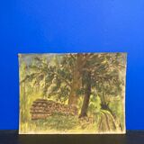 Peinture paysage vintage