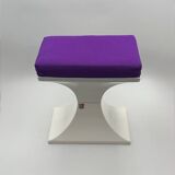 Space Age Stool by Flair – 1970s Dutch Design in White and Purple