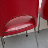 Pair of chairs in red 1950