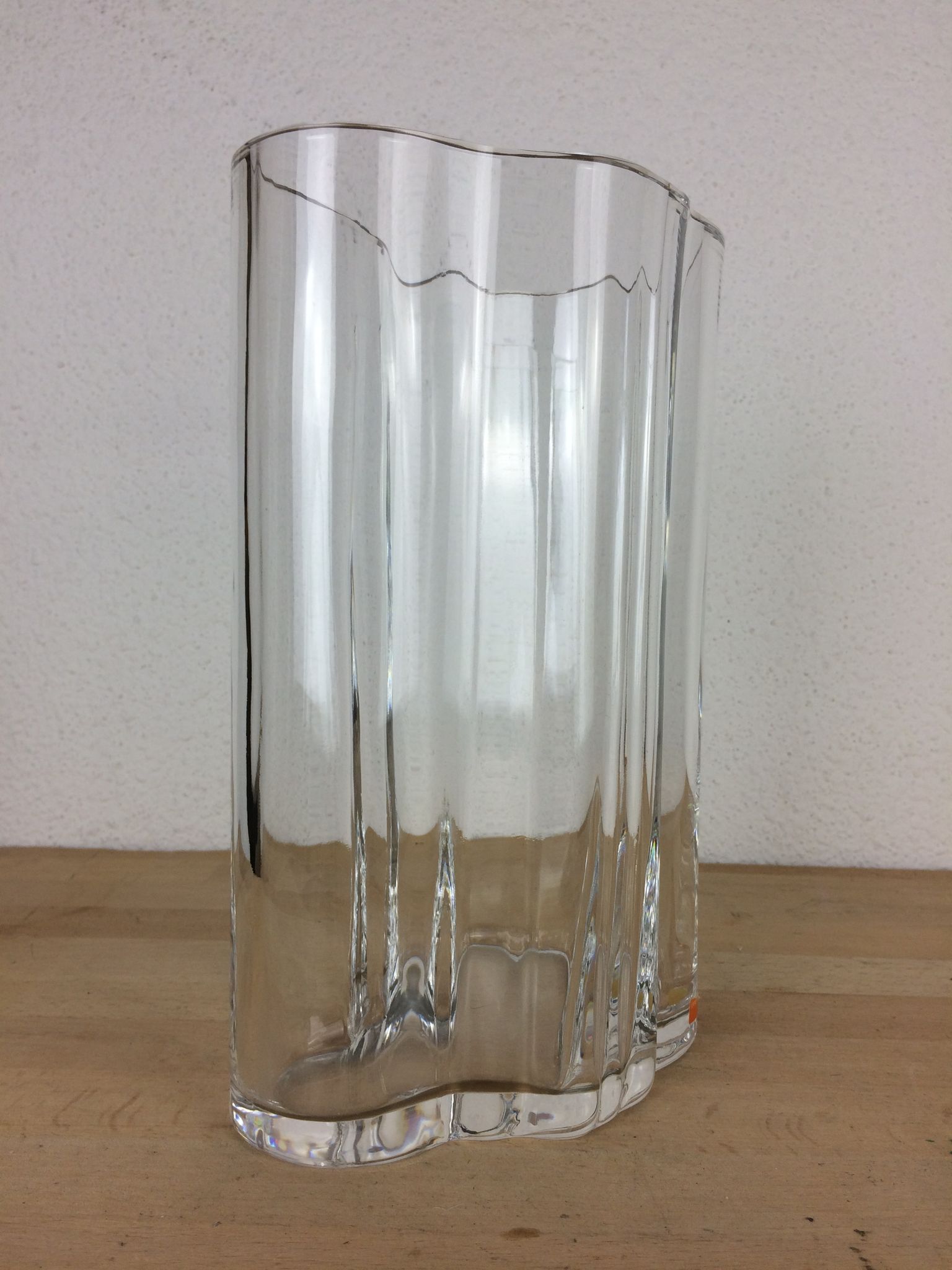 Vase Orrefors in crystal 27 cm, Scandinavian