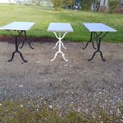 3 Cast Iron and Wood Bistro Tables
