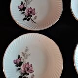 Series of eight flat plates gien model Chenonceaux